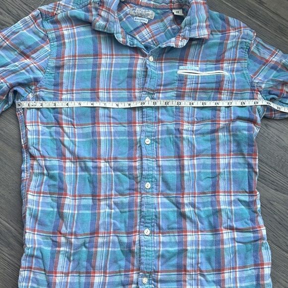 Scotch & Soda | Plaid blue flannel button up - Picture 15 of 16